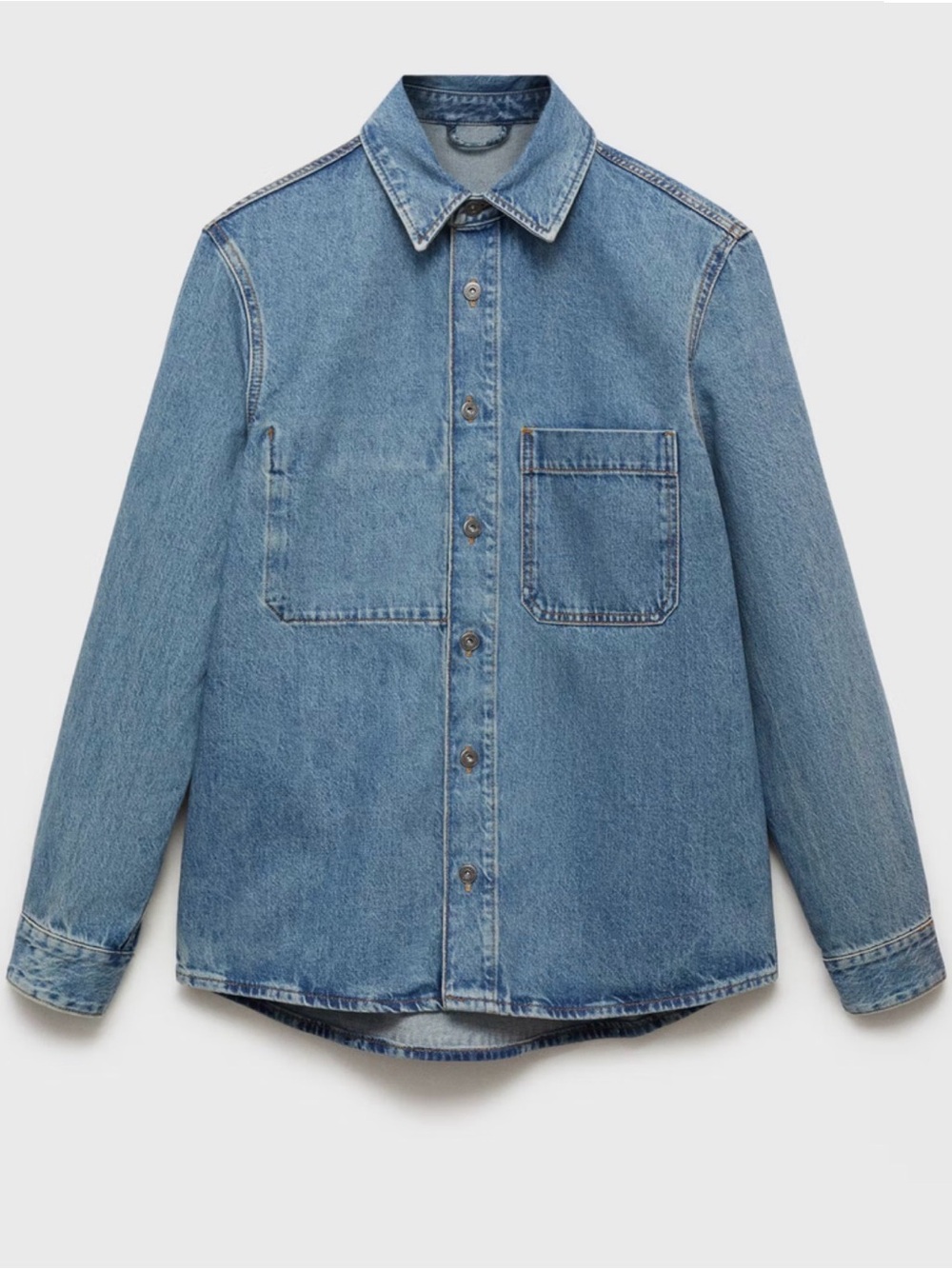 Mango Men's Denim Overshirt Jacket